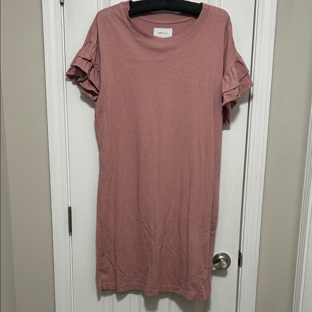 Current / Elliott - Ruffled Sleeve Pink Top
